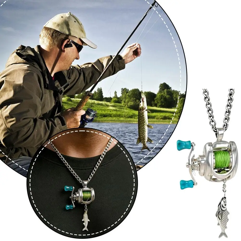 Portable Comfortable Fishing Reel Necklace Rotating Handle Necklace Mini Fishing Reel Alloy DIY Fishing Reel Ring Jewelry
Portable Comfortable Fishing Reel Necklace Rotating Handle Necklace Mini Fishing Reel Alloy DIY Fishing Reel Ring Jewelry