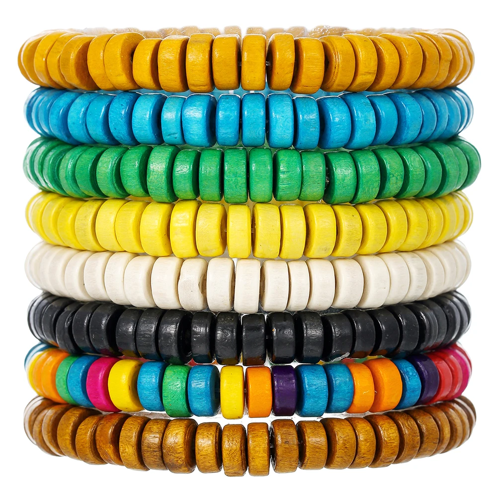 Fashion Niche Simple Beaded Single-Loop Bracelet Promotion Small Gift Gift Multi-Color Elastic Wooden Bead Bracelet Female
Fashion Niche Simple Beaded Single-Loop Bracelet Promotion Small Gift Gift Multi-Color Elastic Wooden Bead Bracelet Female
