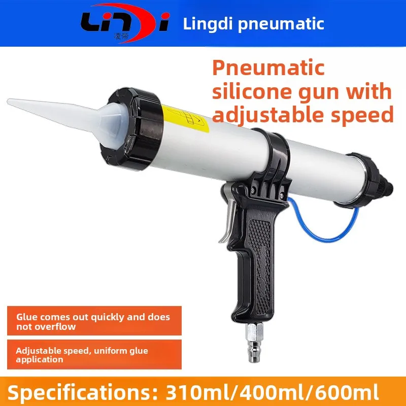 Lingdi Pneumatic Glue Gun, Hollow Glass Silicone Gun, Speed Adjustable Glue 310 400 600ML
Lingdi Pneumatic Glue Gun, Hollow Glass Silicone Gun, Speed Adjustable Glue 310 400 600ML