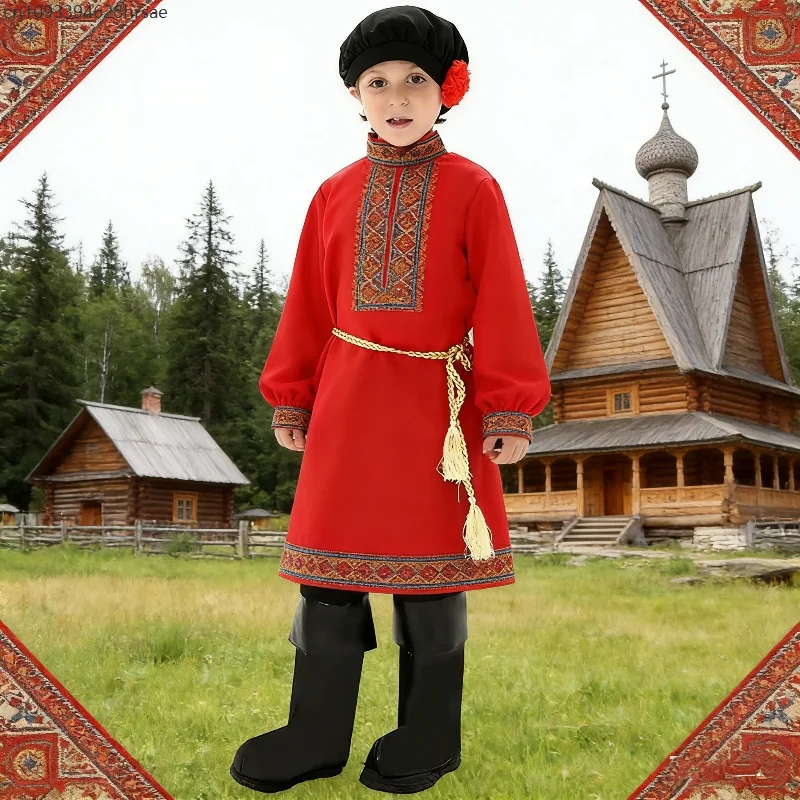 Russian Traditional Folk Dance Carnival Cosplay Мальчики Red Ceremonial Costume World Book Day Ethnic Stage Performance Outfits
Russian Traditional Folk Dance Carnival Cosplay Мальчики Red Ceremonial Costume World Book Day Ethnic Stage Performance Outfits