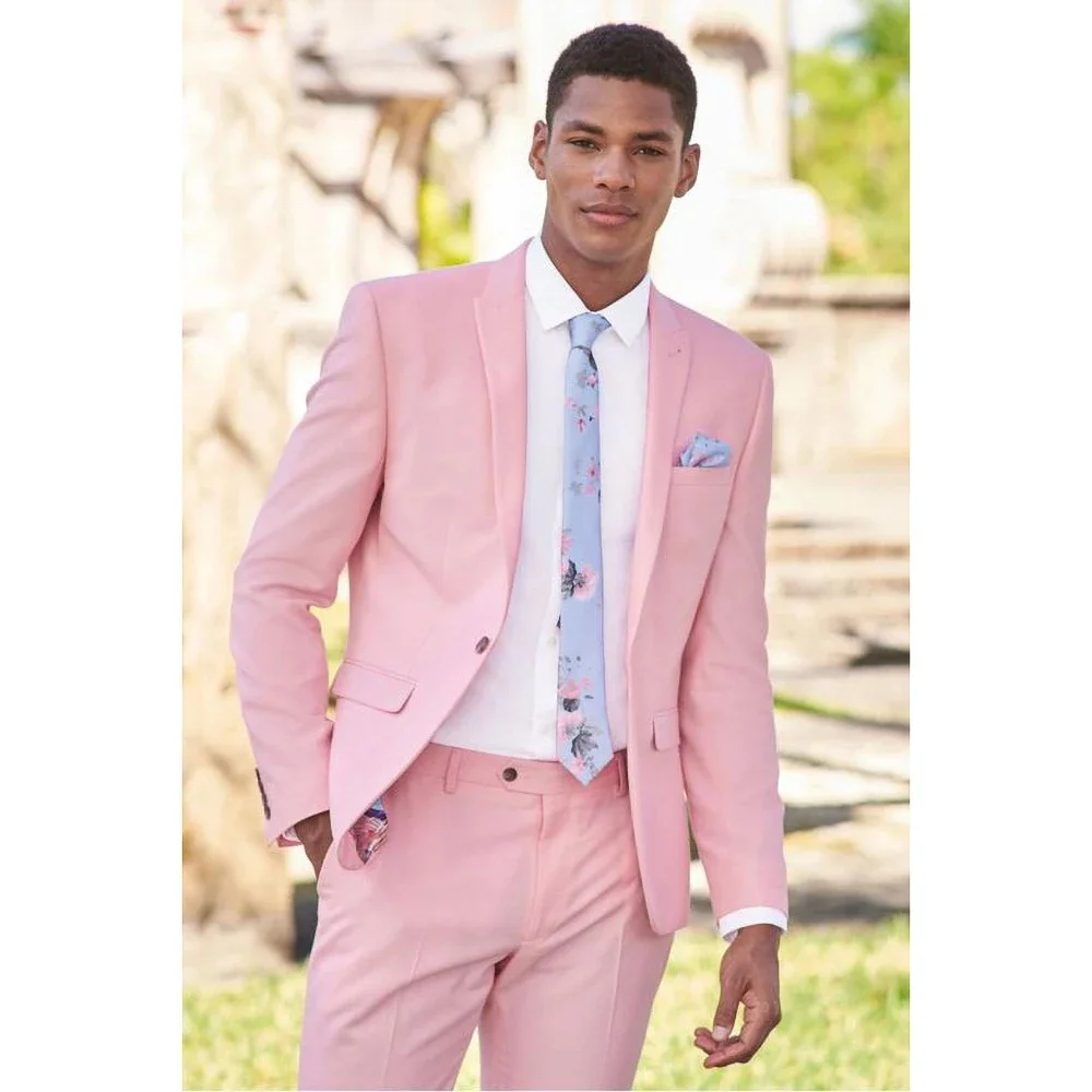 New Pink Men Suit Casual Groom Wedding Two Piece Fashion Peak Lapel One Button Male Blazer Slim Fit Jacket Pants Set
New Pink Men Suit Casual Groom Wedding Two Piece Fashion Peak Lapel One Button Male Blazer Slim Fit Jacket Pants Set