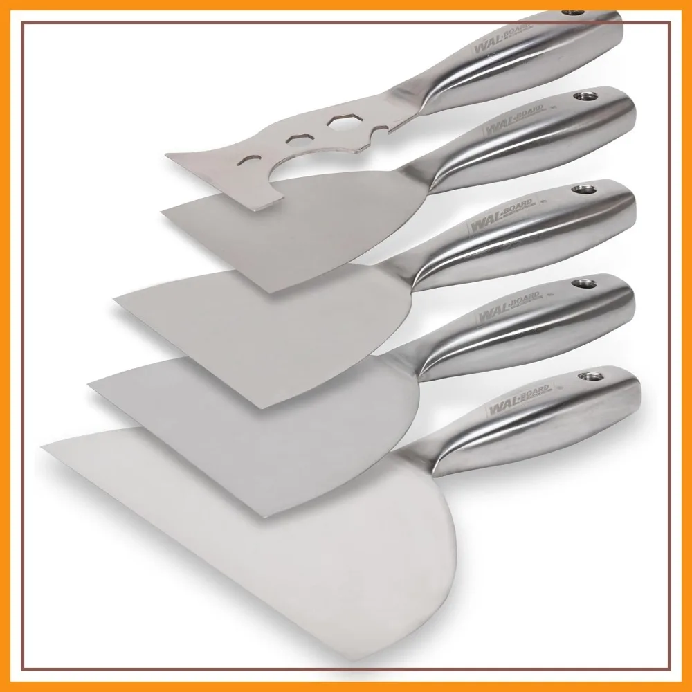 Drywall Finishing Tool Kit, 4 Putty Knives, Multi Tool, 12-in-1, Stainless Steel
Drywall Finishing Tool Kit, 4 Putty Knives, Multi Tool, 12-in-1, Stainless Steel