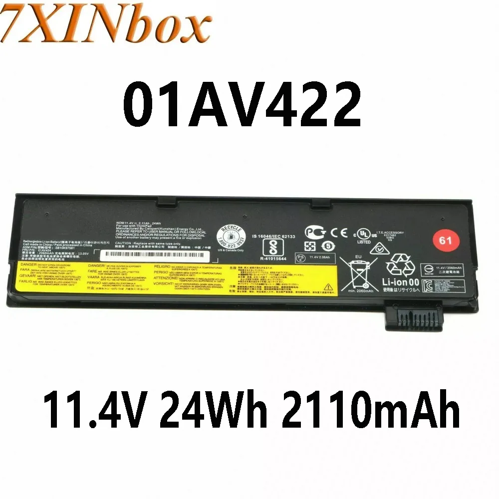 7XINbox 01AV423 11.4V 24Wh 2110mAh Laptop battery For Lenovo ThinkPad T470 T480 T570 T580 P51S P52S 01AV424 01AV425 01AV426
7XINbox 01AV423 11.4V 24Wh 2110mAh Laptop battery For Lenovo ThinkPad T470 T480 T570 T580 P51S P52S 01AV424 01AV425 01AV426