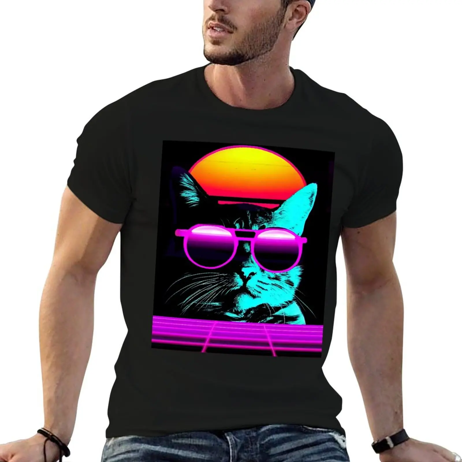 for casual cotton T-Shirt Vaporwave Funny 100 t Retro percent Synthwave man shirt t Cat man shirt
for casual cotton T-Shirt Vaporwave Funny 100 t Retro percent Synthwave man shirt t Cat man shirt