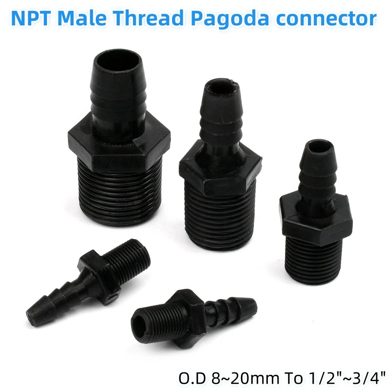 3~50PCS 4.8~14mm To 1/8"~3/4" NPT Male Thread Pagoda Connectors Garden Irrigation Hose Pipe Fitting Adapter Aquarium Hose Joints
3~50PCS 4.8~14mm To 1/8"~3/4" NPT Male Thread Pagoda Connectors Garden Irrigation Hose Pipe Fitting Adapter Aquarium Hose Joints