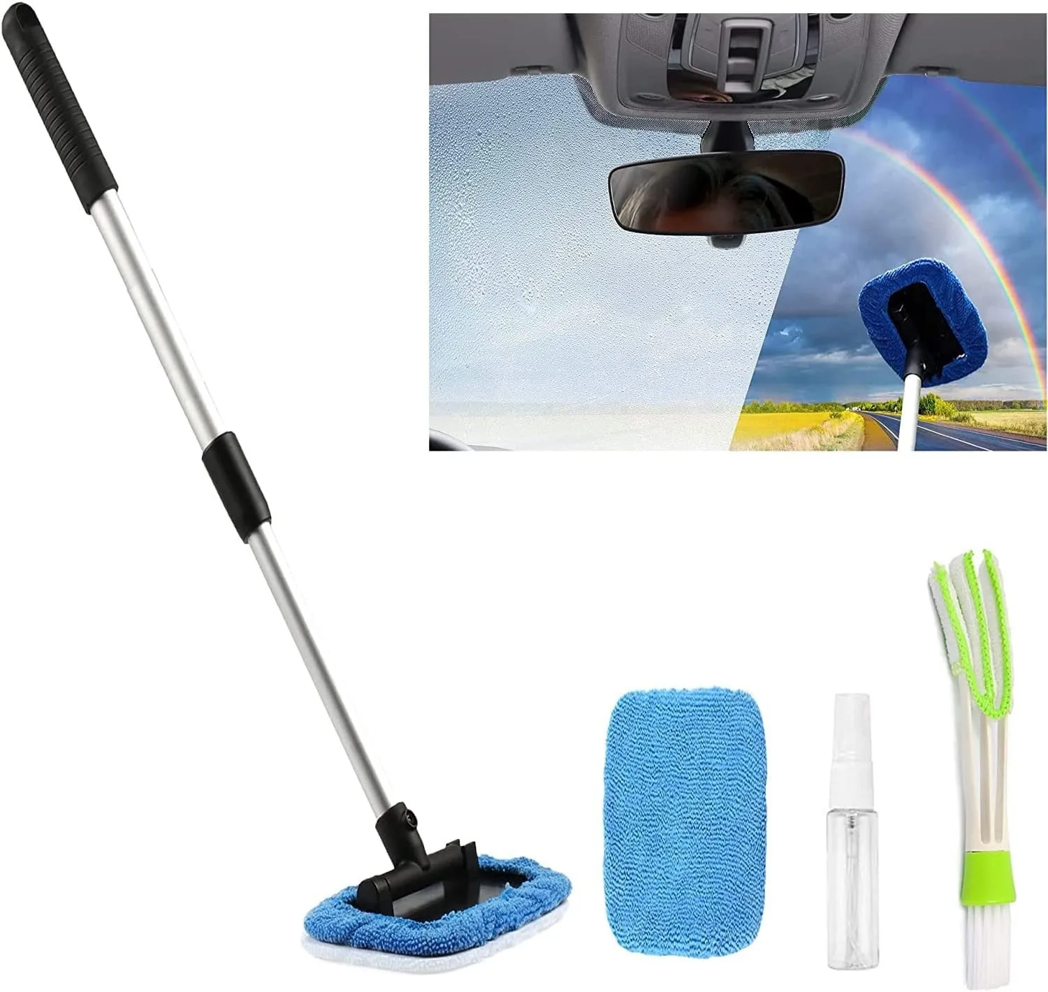 Car Windshield Cleaning Tool inside Window Cleaner Defogger Brush Kit Microfiber
Car Windshield Cleaning Tool inside Window Cleaner Defogger Brush Kit Microfiber