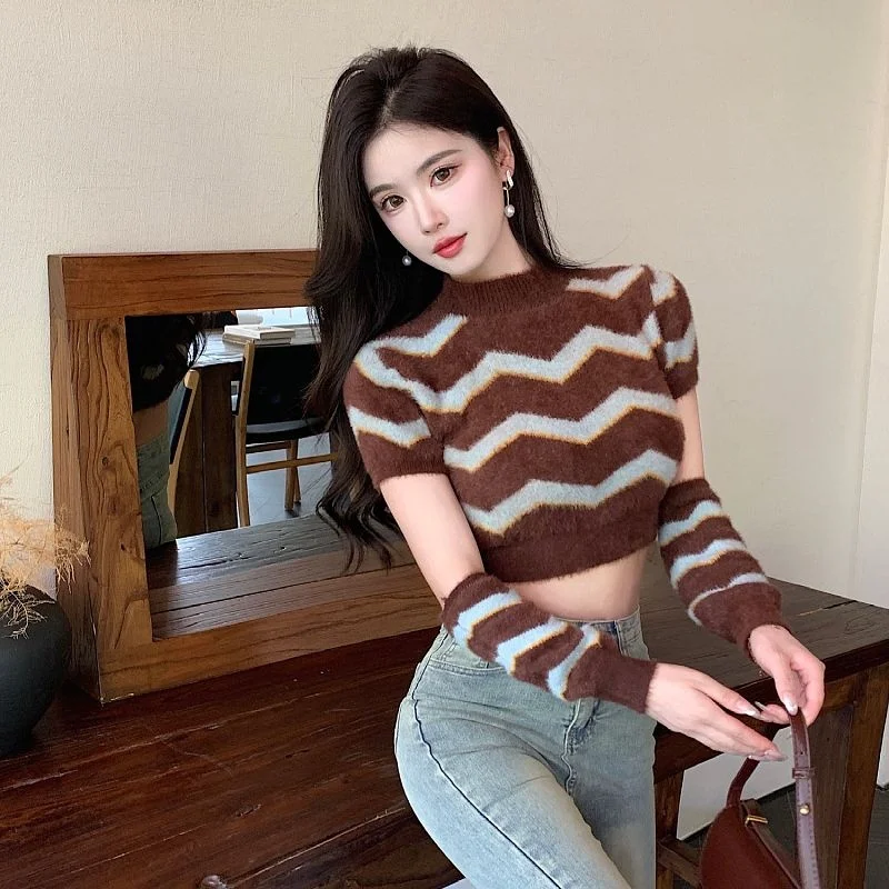 Detachable Sleeve Knitted Sweater Pullovers Streetwear Fall Puff Twisted Knot Academy Flap Detail Knitting Crew Flounce Modern
Detachable Sleeve Knitted Sweater Pullovers Streetwear Fall Puff Twisted Knot Academy Flap Detail Knitting Crew Flounce Modern