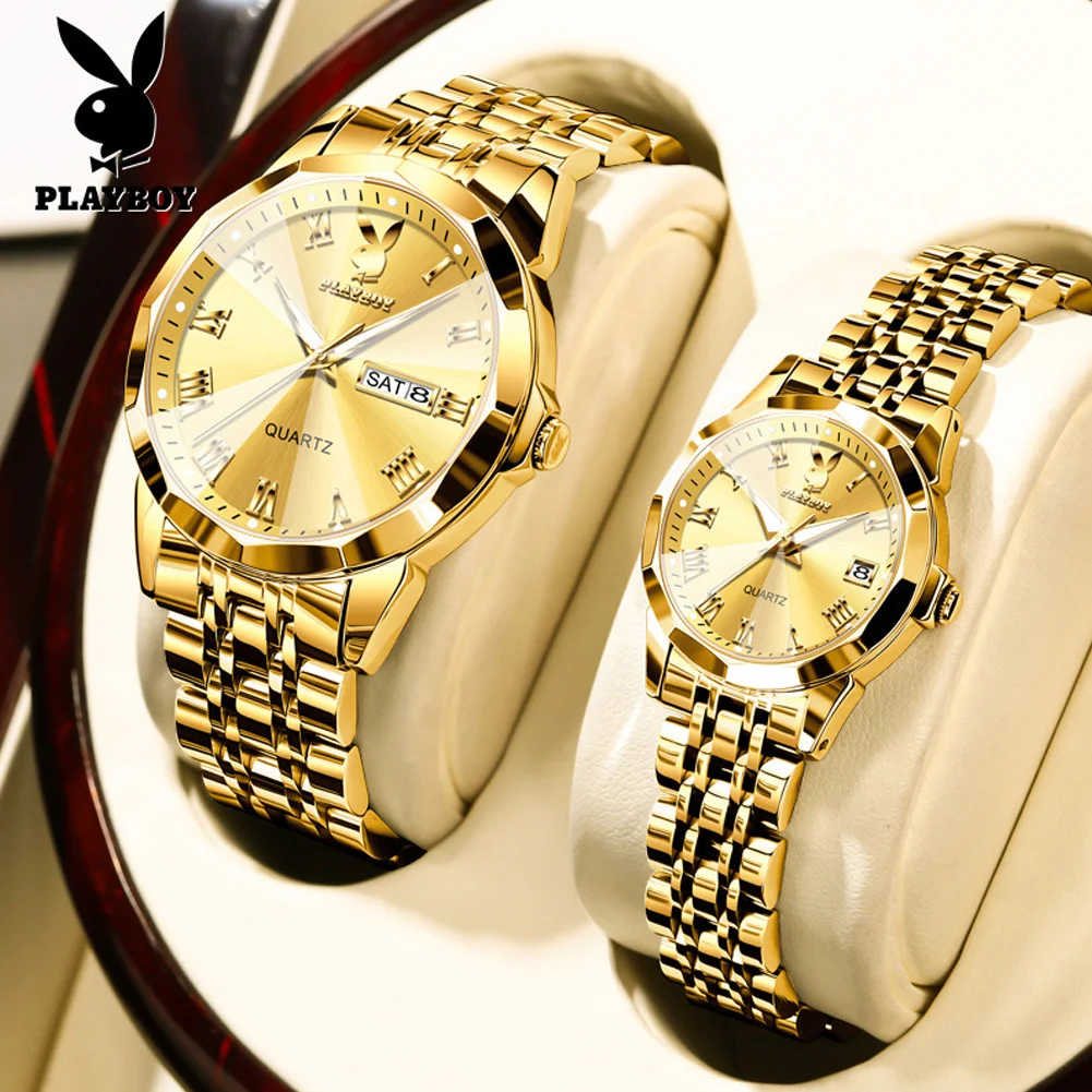 PLAYBOY 3502 Модные оригинальные часы с кварцевым механизмом, часы для пар с алмазным покрытием, светящийся стальной браслет, водонепроницаемые часы 30 м
PLAYBOY 3502 Модные оригинальные часы с кварцевым механизмом, часы для пар с алмазным покрытием, светящийся стальной браслет, водонепроницаемые часы 30 м