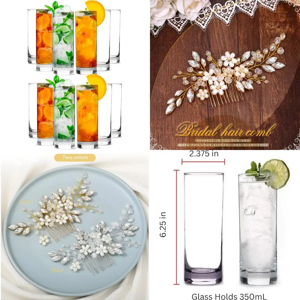 Premium Highball 12oz Glass Set - Elegant Tom Collins Glasses Set of 6, 12, and 48 Tall Drinking Water Glasses - Bar Glassware
Premium Highball 12oz Glass Set - Elegant Tom Collins Glasses Set of 6, 12, and 48 Tall Drinking Water Glasses - Bar Glassware