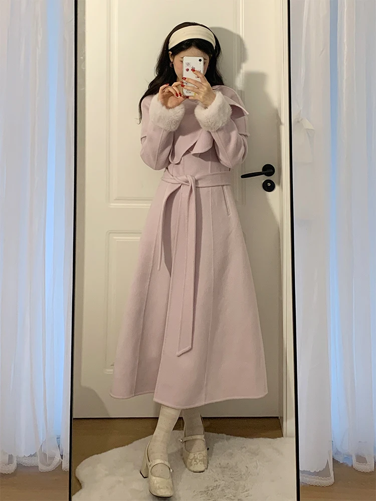 Длинное шерстяное пальто Ele, женское зимнее новое утягивающее платье с застежкой на талии, повседневное теплое модное пальто с запахом
Длинное шерстяное пальто Ele, женское зимнее новое утягивающее платье с застежкой на талии, повседневное теплое модное пальто с запахом