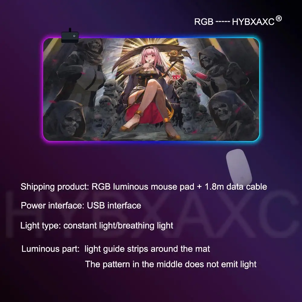 Mori Calliope Hololive Mouse Pad RGB Gaming Mouse Pad Desk Mat HD Gamer Large LED Light XXL MousePads PC Computer Carpet
Mori Calliope Hololive Mouse Pad RGB Gaming Mouse Pad Desk Mat HD Gamer Large LED Light XXL MousePads PC Computer Carpet