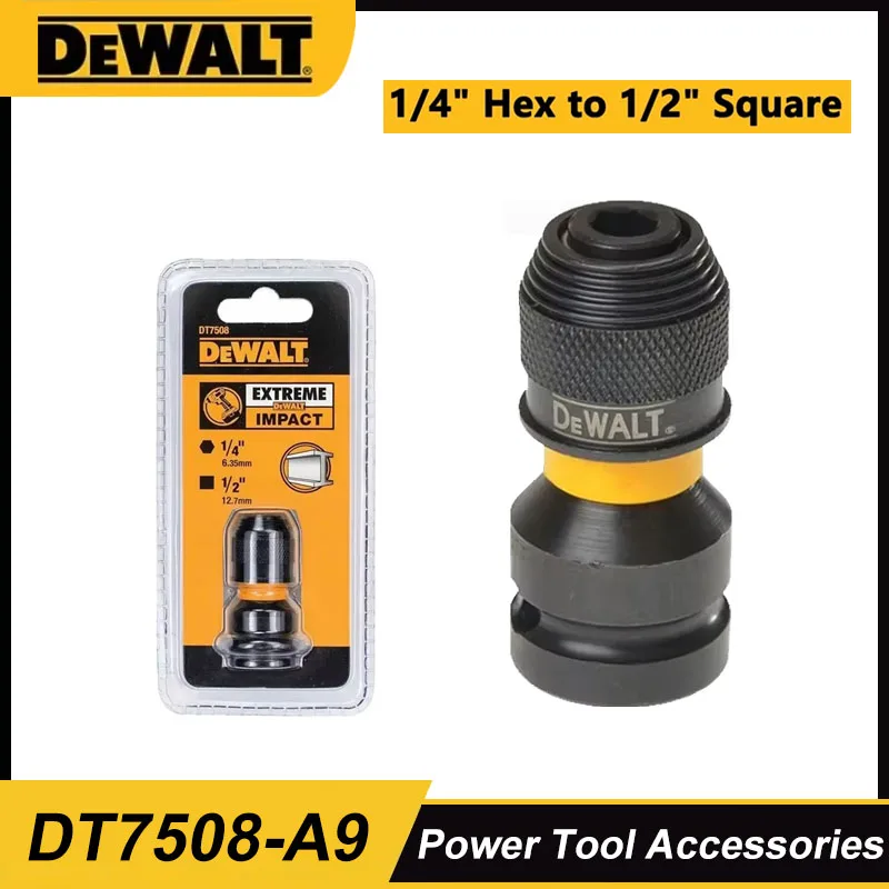 DEWALT Impact Wrench Adapter 1/4" Hex to 1/2" Square Power Tool Accessories Drive Converter DT7508
DEWALT Impact Wrench Adapter 1/4" Hex to 1/2" Square Power Tool Accessories Drive Converter DT7508