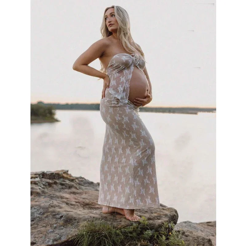 Maternity Lace Tube Top Hollow Out Skirt Two Piece Set For Photoshoot baby shower Photographie de vêtements de maternité
Maternity Lace Tube Top Hollow Out Skirt Two Piece Set For Photoshoot baby shower Photographie de vêtements de maternité