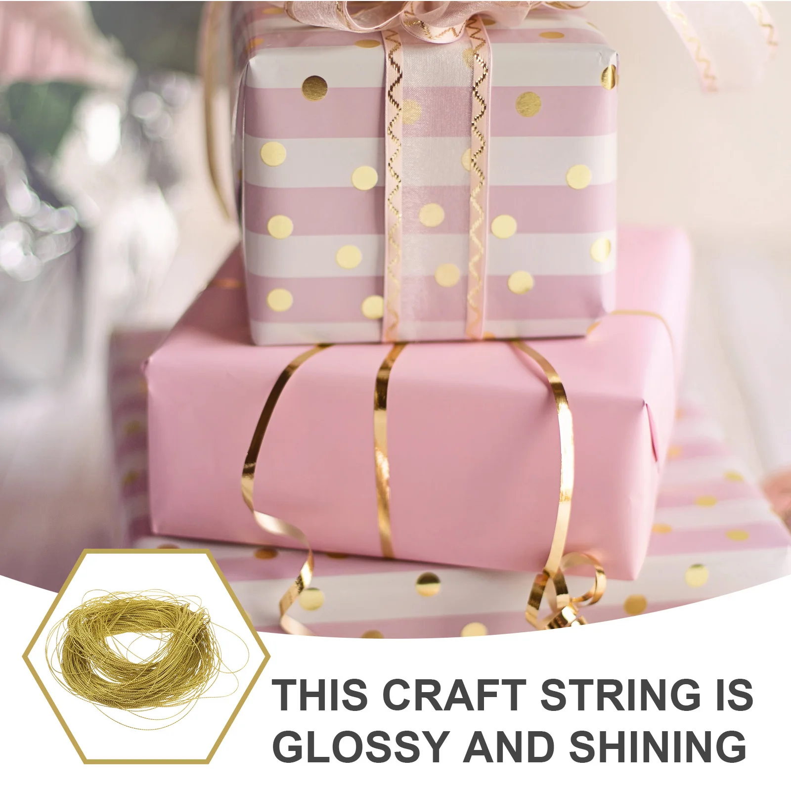 100m Metallic Cord Gold Shiny Durable Jewelry Thread Craft String for DIY Necklace Bracelet Packaging Metallic Jewelry String
100m Metallic Cord Gold Shiny Durable Jewelry Thread Craft String for DIY Necklace Bracelet Packaging Metallic Jewelry String