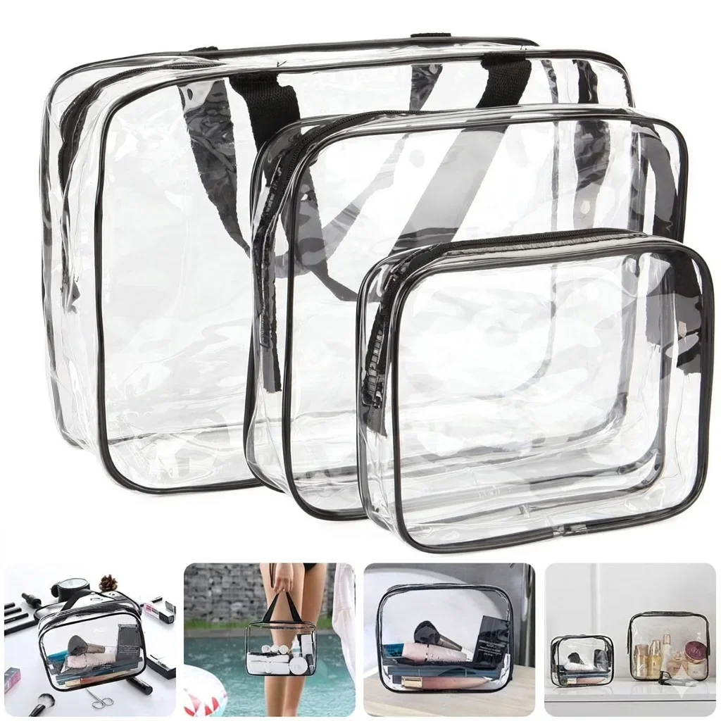3Pcs/Set Transparent Cosmetic Bag Waterproof PVC Toiletry Bag Travel Makeup Organizer Clear Wash Bag Case for Women Girls Bath
3Pcs/Set Transparent Cosmetic Bag Waterproof PVC Toiletry Bag Travel Makeup Organizer Clear Wash Bag Case for Women Girls Bath