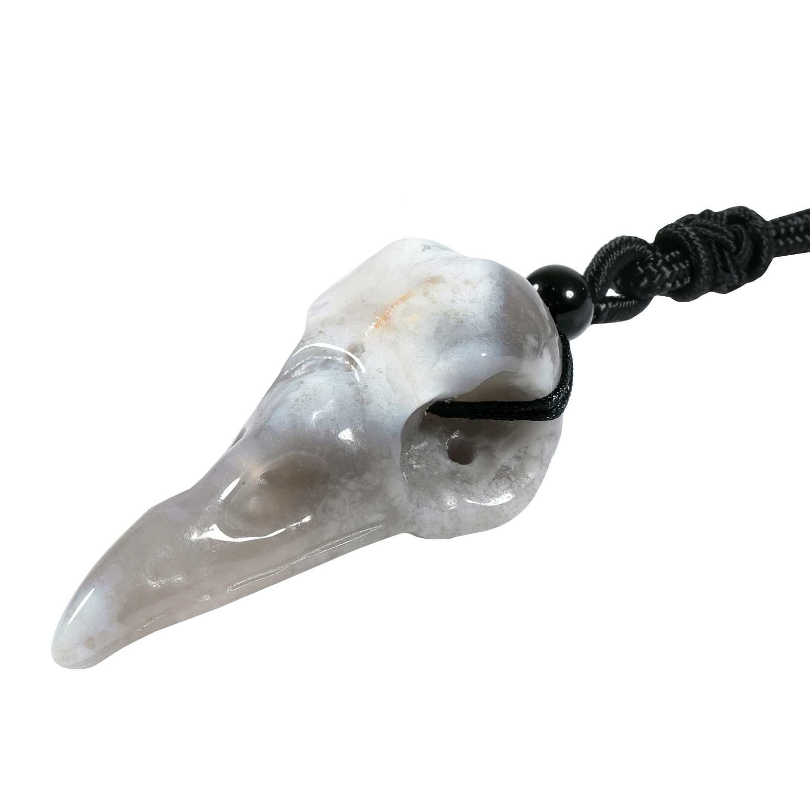 Agate Geode Hand Carved Raven Skull Pendant Necklace With Adjustable Black Cord For Men Women Jewelry
Agate Geode Hand Carved Raven Skull Pendant Necklace With Adjustable Black Cord For Men Women Jewelry