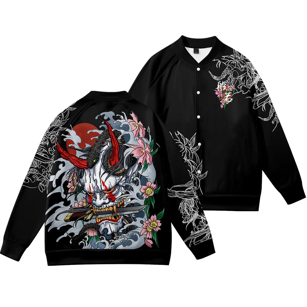 3D Chinese Style Demon Print Baseball Jacket Men Women Hip Hop Harajuku Jackets Streetwear Boys Girls Loose College Coats
3D Chinese Style Demon Print Baseball Jacket Men Women Hip Hop Harajuku Jackets Streetwear Boys Girls Loose College Coats