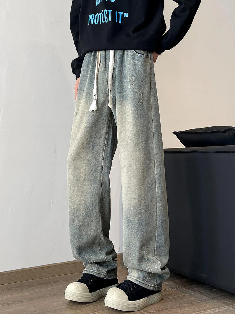 Мужские джинсы в стиле ретро, весенне-осенние, с эффектом потертости, модные, в американском стиле, свободные, прямого кроя, с драпировкой
Мужские джинсы в стиле ретро, весенне-осенние, с эффектом потертости, модные, в американском стиле, свободные, прямого кроя, с драпировкой