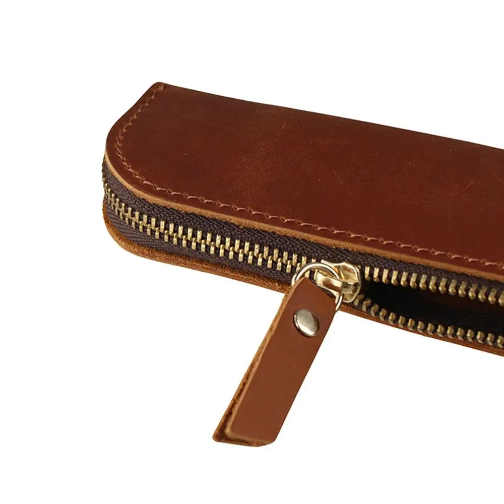 Zipper Cowhide Pencil Case Pencil Holder High-end Pen Sleeve Pouch Handmade Leather Pen Protective Bag Stationery School
Zipper Cowhide Pencil Case Pencil Holder High-end Pen Sleeve Pouch Handmade Leather Pen Protective Bag Stationery School