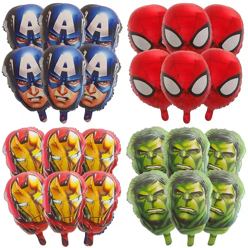 20/50Pcs Cartoon Hero Head Foil Balloons Birthday Party Decoration Iron Man Captain America Spider Man Hulk Balloon Set Supplies
20/50Pcs Cartoon Hero Head Foil Balloons Birthday Party Decoration Iron Man Captain America Spider Man Hulk Balloon Set Supplies