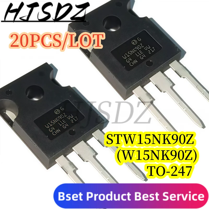 【20PCS/LOT】STW15NK90Z TO-247 900V/15A W15NK90Z Field-Effect Transistor Fast Shipping Industrial Grade MOS
【20PCS/LOT】STW15NK90Z TO-247 900V/15A W15NK90Z Field-Effect Transistor Fast Shipping Industrial Grade MOS