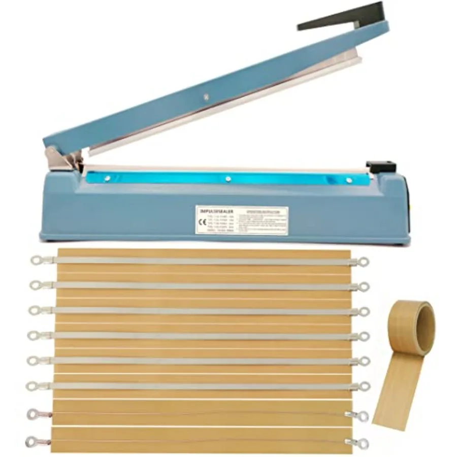 Impulse Heat Sealer 5mm Mylar Bag Sealer Heat Seal Machine 110v Manual Heat Sealer for Plastic/Poly/Cookie Bags Replacement Par
Impulse Heat Sealer 5mm Mylar Bag Sealer Heat Seal Machine 110v Manual Heat Sealer for Plastic/Poly/Cookie Bags Replacement Par