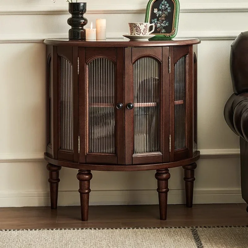 zxqFrench retro style living room storage porch with Changhong glass small vertical cabinet low cabinet
zxqFrench retro style living room storage porch with Changhong glass small vertical cabinet low cabinet