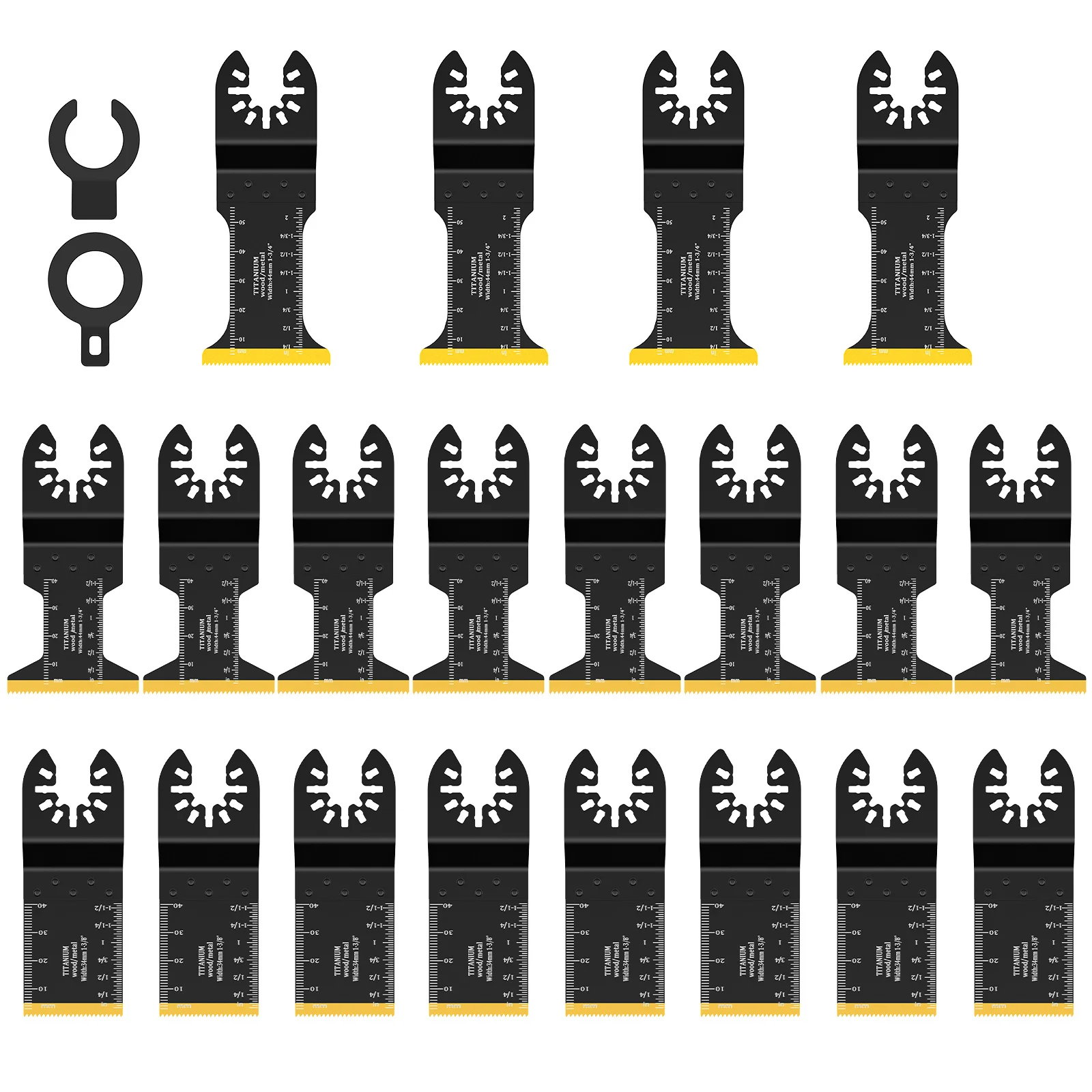 20 шт., титановое биметаллическое осциллирующее полотно, универсальное осциллирующее многофункциональное полотно с 2 адаптерами для резки деревянных медных труб
20 шт., титановое биметаллическое осциллирующее полотно, универсальное осциллирующее многофункциональное полотно с 2 адаптерами для резки деревянных медных труб