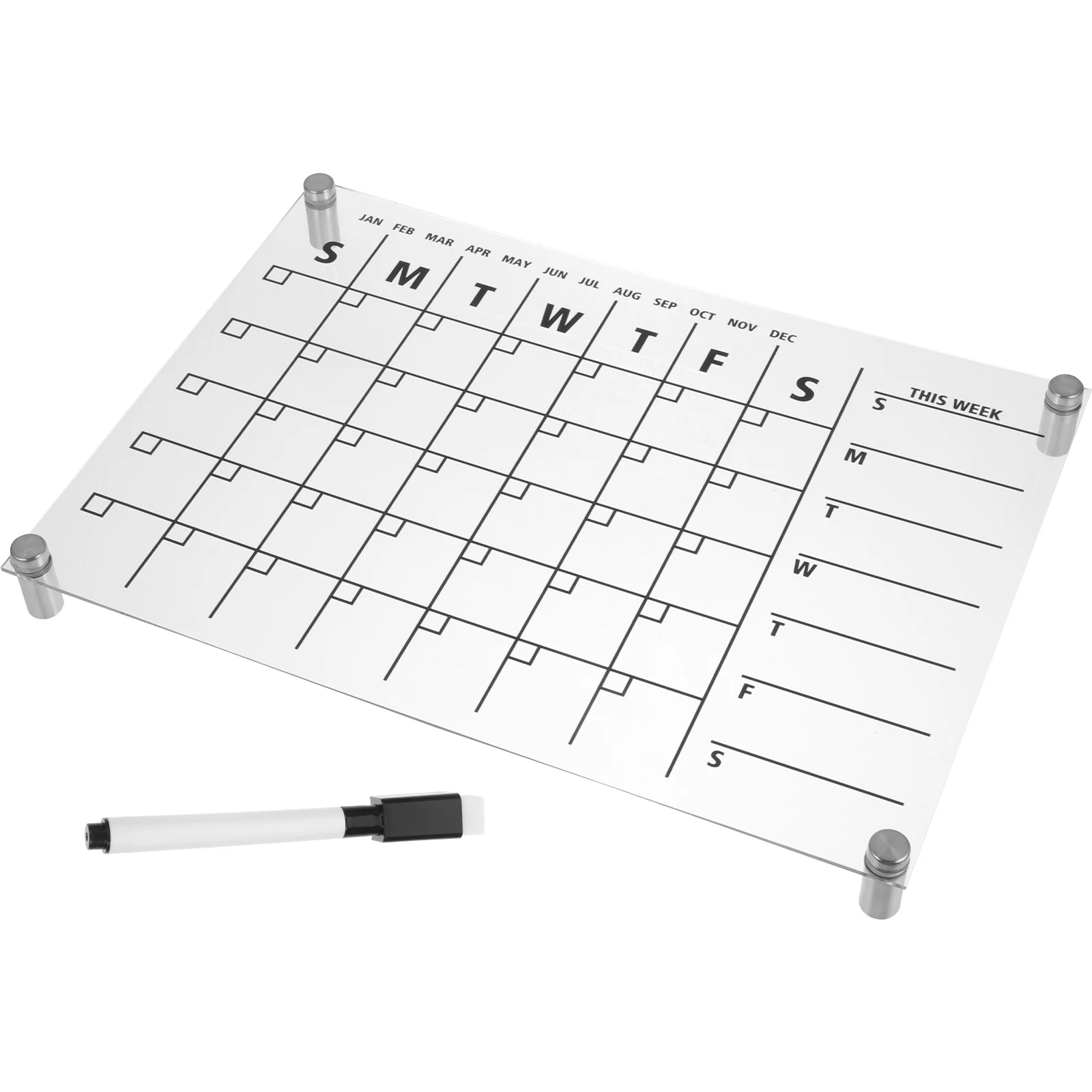 Acrylic Dry Clear White Desk Weekly Plan Writing Reusable Message Board Clear Dry Erase Board Erasable Calendar
Acrylic Dry Clear White Desk Weekly Plan Writing Reusable Message Board Clear Dry Erase Board Erasable Calendar