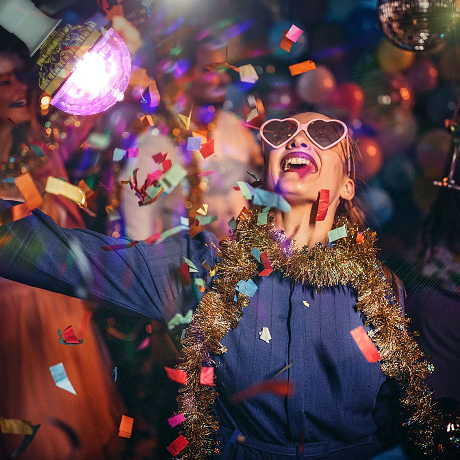 2 комплекта RGB-светильников «Диско-шар» с цоколем E27, маленькие вращающиеся светодиодные лампы для вечеринок, разноцветные стробоскопы для дома, клуба, бара, сцены
2 комплекта RGB-светильников «Диско-шар» с цоколем E27, маленькие вращающиеся светодиодные лампы для вечеринок, разноцветные стробоскопы для дома, клуба, бара, сцены