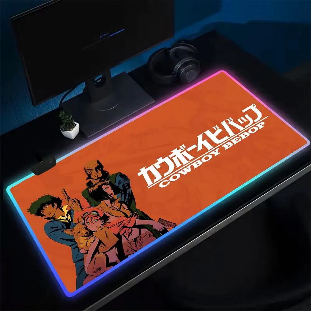 Коврик для мыши Super Cowboy Bebop, игровой коврик для мыши в стиле аниме, светодиодные настольные коврики с подсветкой, резиновые настольные коврики XXL RGB
Коврик для мыши Super Cowboy Bebop, игровой коврик для мыши в стиле аниме, светодиодные настольные коврики с подсветкой, резиновые настольные коврики XXL RGB