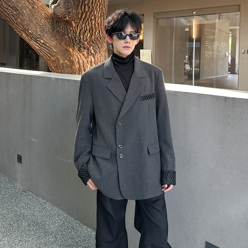 Casual Men's Suit Jaet oulder Pads Spring Autumn High Waist Design Tuxedo for Best Man Wedding Par Wear
Casual Men's Suit Jaet oulder Pads Spring Autumn High Waist Design Tuxedo for Best Man Wedding Par Wear