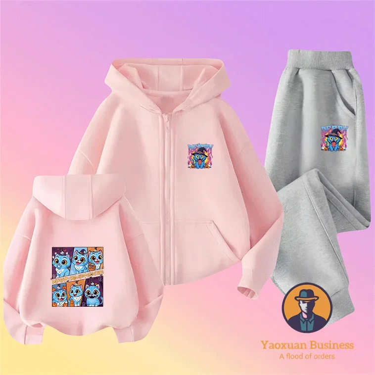 Latest KPop Demon Hunters Children Boys Girls Zip Up Hoodie Set Cute Printed Cartoon Windproof Warm Autumn Winter Fashion
Latest KPop Demon Hunters Children Boys Girls Zip Up Hoodie Set Cute Printed Cartoon Windproof Warm Autumn Winter Fashion