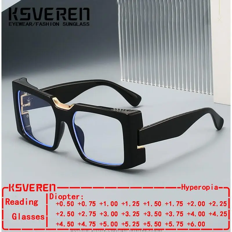 Designer Women Blue Light Blocking Square Trendy Reading Glasses Thick Frames Prescription Presbyopic Eyewear Customizable Lens
Designer Women Blue Light Blocking Square Trendy Reading Glasses Thick Frames Prescription Presbyopic Eyewear Customizable Lens
