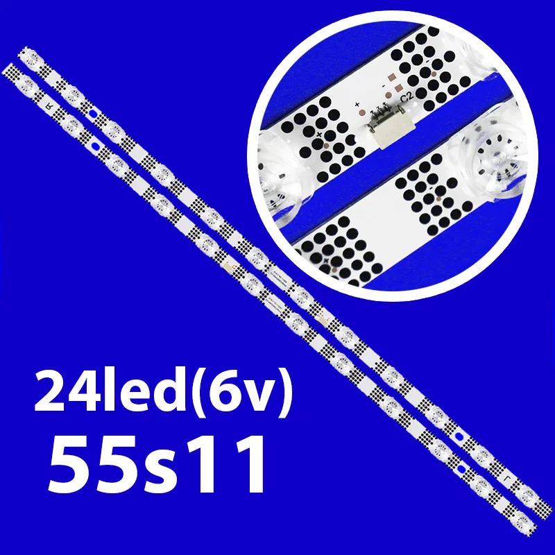 6V 1119MM LED strips for 55P635 55S455 55S451 55S453 55V6EA 55S450G LVU550NDEL 55S11-ZX3030A-1X24YH 55HR330M24A0 V3
6V 1119MM LED strips for 55P635 55S455 55S451 55S453 55V6EA 55S450G LVU550NDEL 55S11-ZX3030A-1X24YH 55HR330M24A0 V3