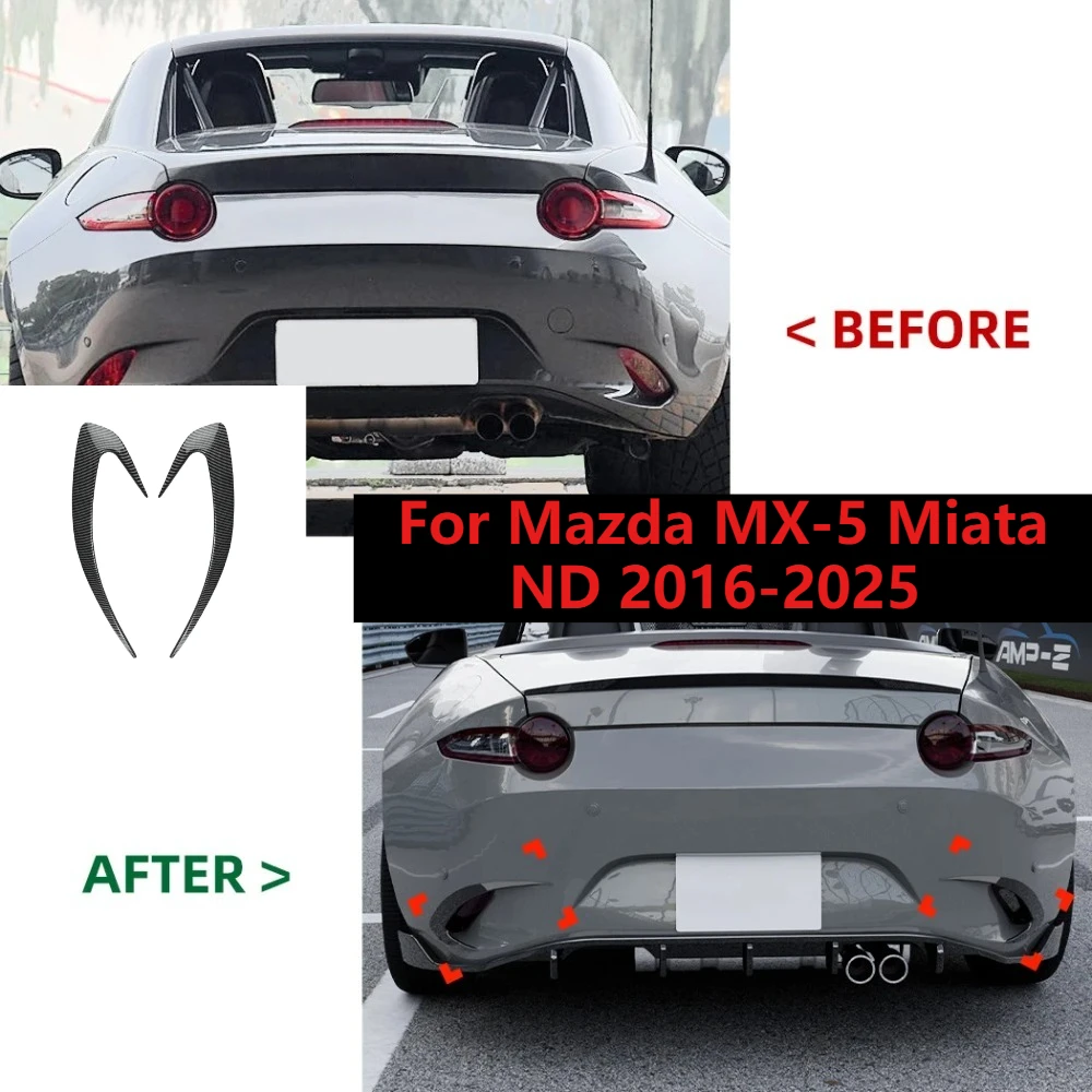 For Mazda MX-5 Miata ND 2016-2025 Car Rear Bumper Splitter Side Spoiler Air Vent Wind Knife Body Kits
For Mazda MX-5 Miata ND 2016-2025 Car Rear Bumper Splitter Side Spoiler Air Vent Wind Knife Body Kits
