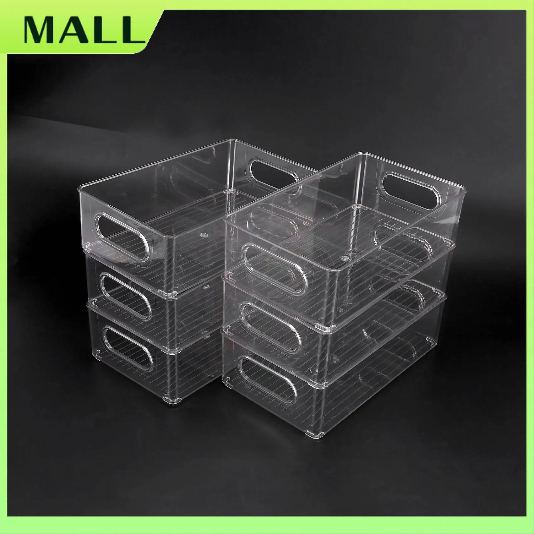 MALL 6Pcs Refrigerator Organizer Bins Stackable Fridge Organizers With Cutout Handles Clear Plastic Pantry Food Storage Rack
MALL 6Pcs Refrigerator Organizer Bins Stackable Fridge Organizers With Cutout Handles Clear Plastic Pantry Food Storage Rack