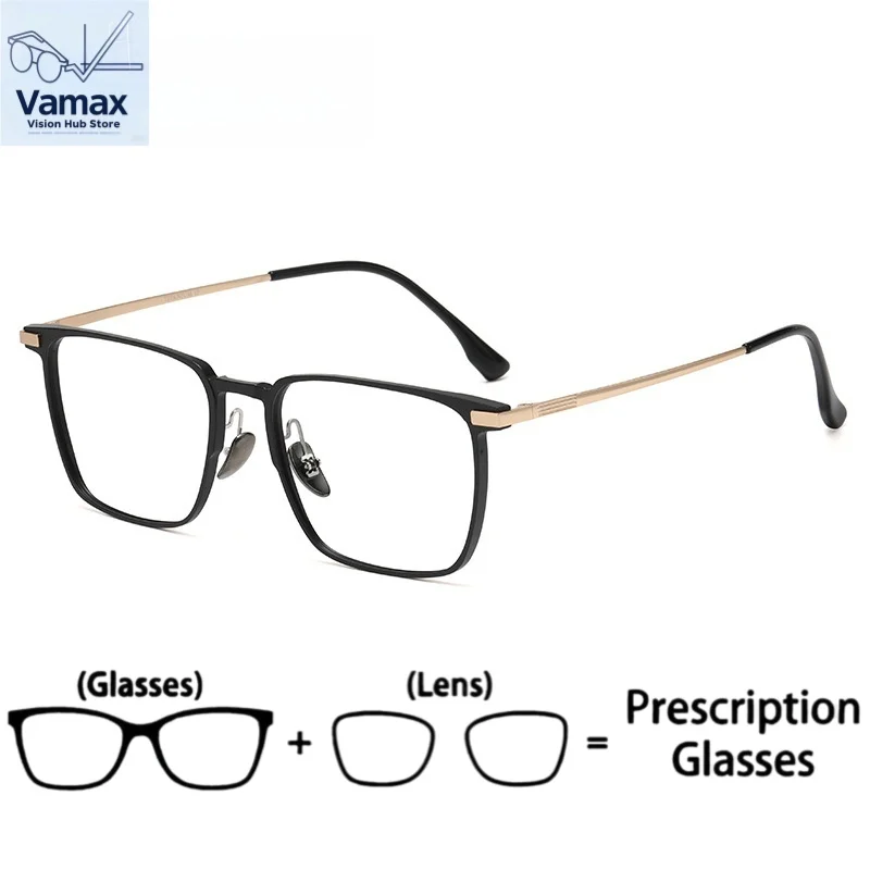 VAMAX Ultra Lightweight Men's Business Flat Lens Polygon Aviation AlMg Frame Prescription Ready Titanium Eyeglasses
VAMAX Ultra Lightweight Men's Business Flat Lens Polygon Aviation AlMg Frame Prescription Ready Titanium Eyeglasses