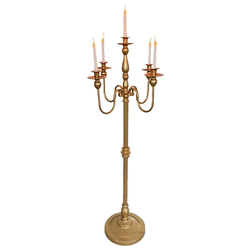 Retro wrought iron candle holder wedding props multi-head candle holder home living room decoration golden candle cup
Retro wrought iron candle holder wedding props multi-head candle holder home living room decoration golden candle cup