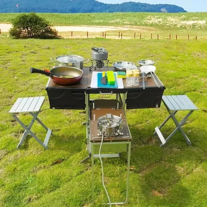 Outdoor Fully Equipped Picnic Table Camping Folding Compact Food Truck Trailer Portable Camping Mobile Kitchen Kitchenette
Outdoor Fully Equipped Picnic Table Camping Folding Compact Food Truck Trailer Portable Camping Mobile Kitchen Kitchenette