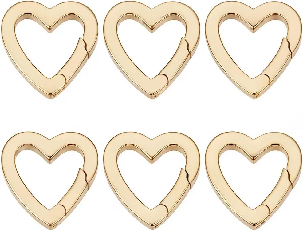 1 коробка, 6 шт., пружинное уплотнительное кольцо, 18-каратное позолоченное латунное кольцо в форме сердца, мини-маленькие зажимы, карабины, застежки, пряжки для кошелька
1 коробка, 6 шт., пружинное уплотнительное кольцо, 18-каратное позолоченное латунное кольцо в форме сердца, мини-маленькие зажимы, карабины, застежки, пряжки для кошелька