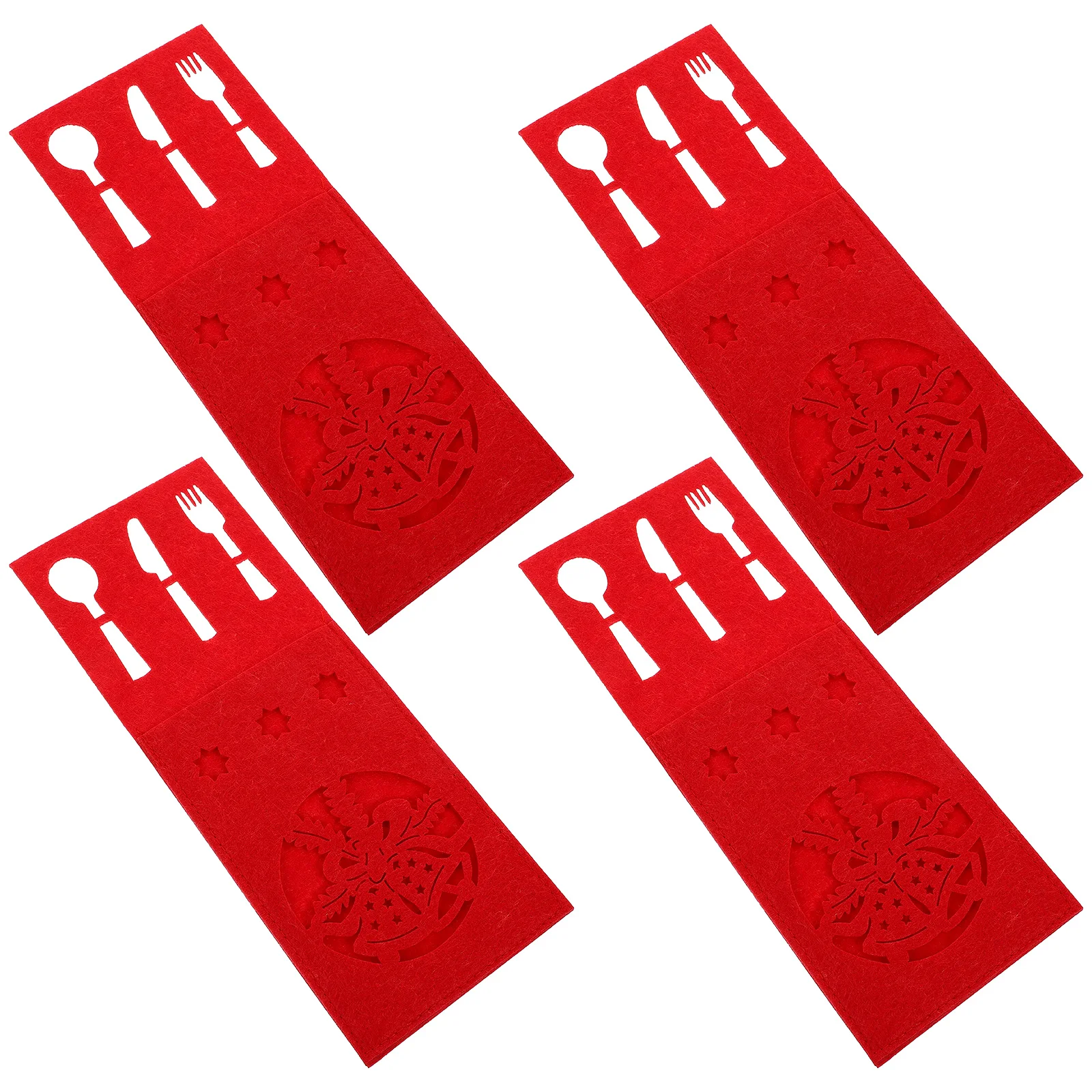 4pcs Cutlery Bag Red Felt Cloth Dinner Table Fork Storage Decorations Washable Silverware Holder Compact Size Exquisite
4pcs Cutlery Bag Red Felt Cloth Dinner Table Fork Storage Decorations Washable Silverware Holder Compact Size Exquisite