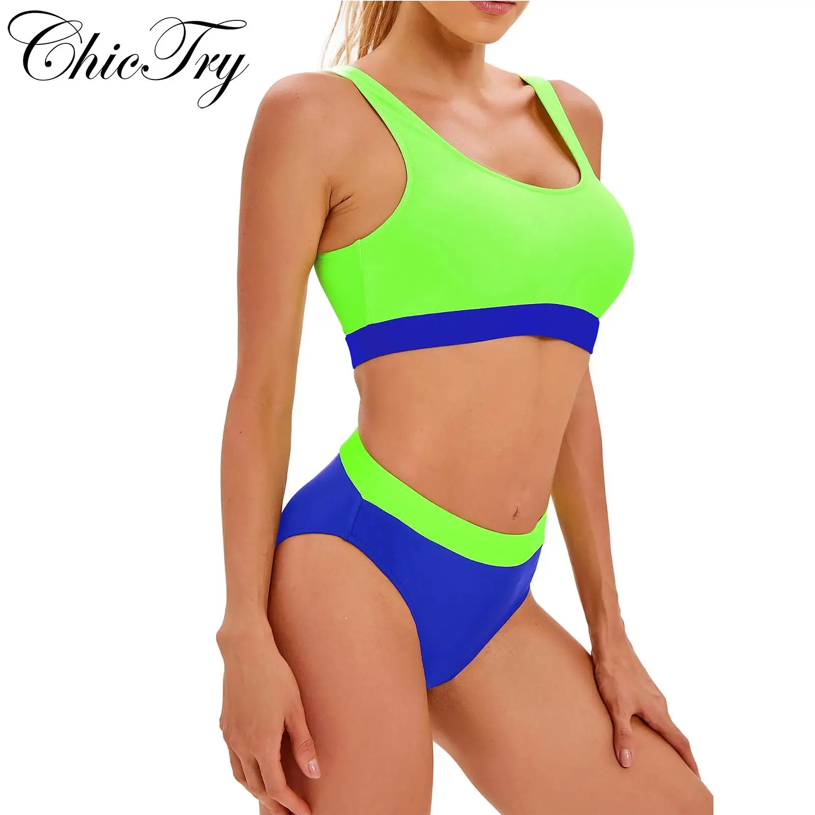 Womens 2-Piece Bikini Swimsuit Bathing Suit Athletic Swimwear Beachwear U Neck Sleeveless Racerback Crop Top with Briefs Sets
Womens 2-Piece Bikini Swimsuit Bathing Suit Athletic Swimwear Beachwear U Neck Sleeveless Racerback Crop Top with Briefs Sets