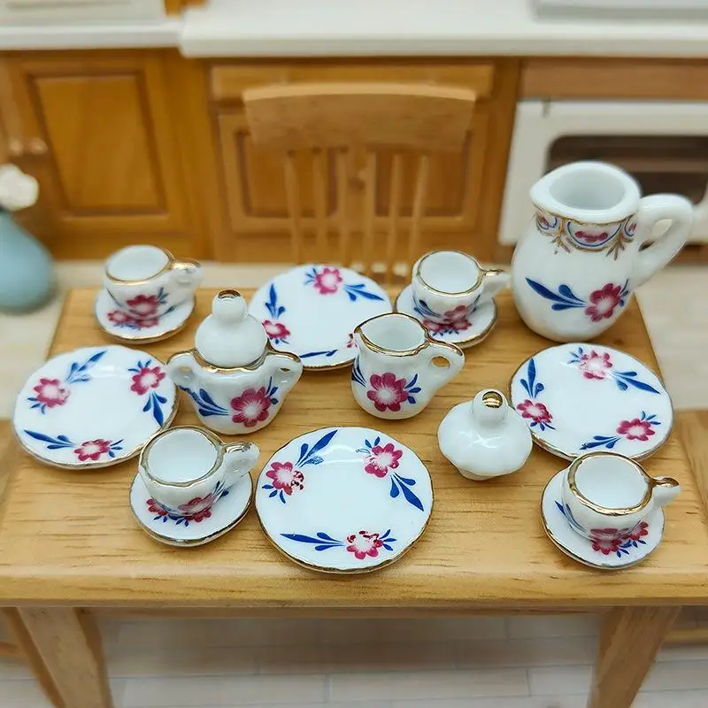 15Pcs Mini Dollhouse Ceramic Tea Cups 7 Styles Pocket Tea Set Desk Doll House Accessories Kids Pretend Play Decor
15Pcs Mini Dollhouse Ceramic Tea Cups 7 Styles Pocket Tea Set Desk Doll House Accessories Kids Pretend Play Decor