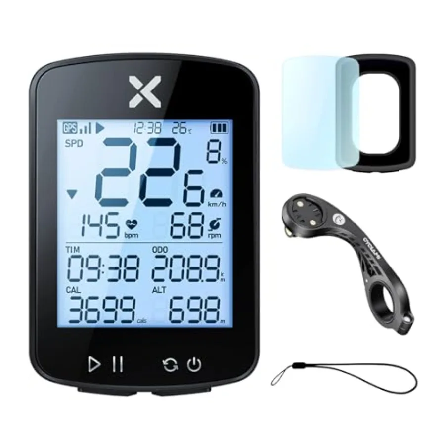 G+ Gen2 GPS Bike Computer with Mount, 2.2" Bluetooth Wireless Cycling Speedometer, Type-C Multifunctional ANT+ Bicycle Odometer
G+ Gen2 GPS Bike Computer with Mount, 2.2" Bluetooth Wireless Cycling Speedometer, Type-C Multifunctional ANT+ Bicycle Odometer