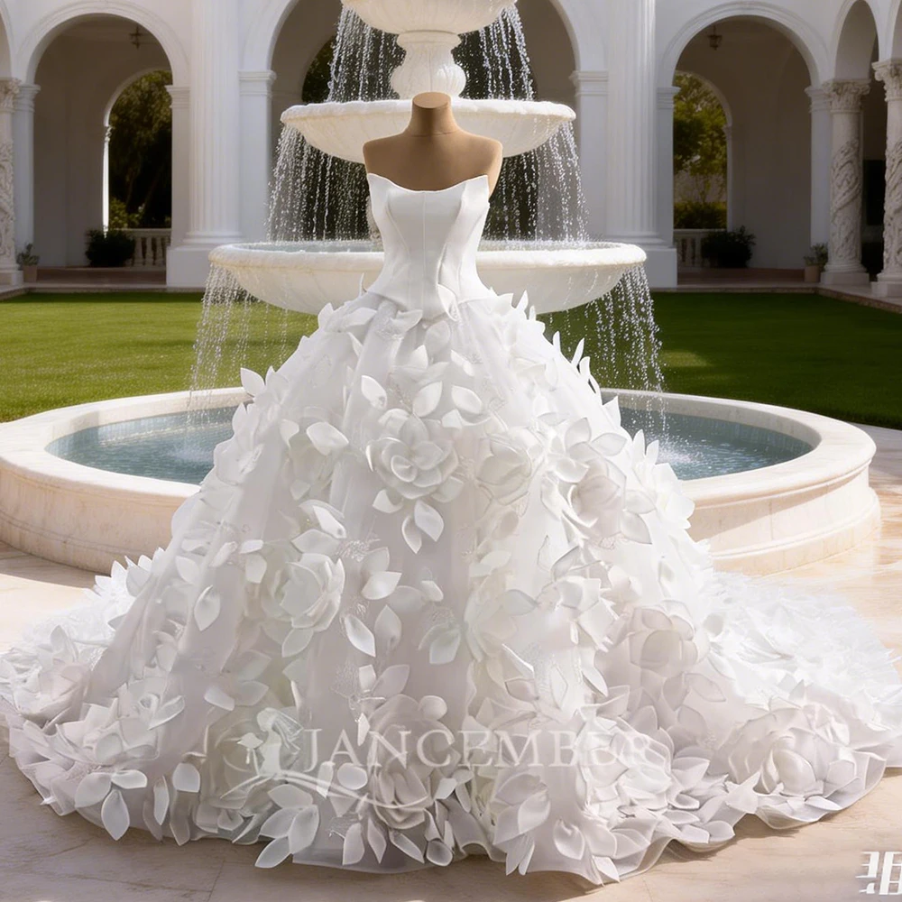 Элегантные свадебные платья без бретелек, индивидуальный пошив, бальное платье без рукавов, длина в пол, со шлейфом, Vestidos De Novia
Элегантные свадебные платья без бретелек, индивидуальный пошив, бальное платье без рукавов, длина в пол, со шлейфом, Vestidos De Novia