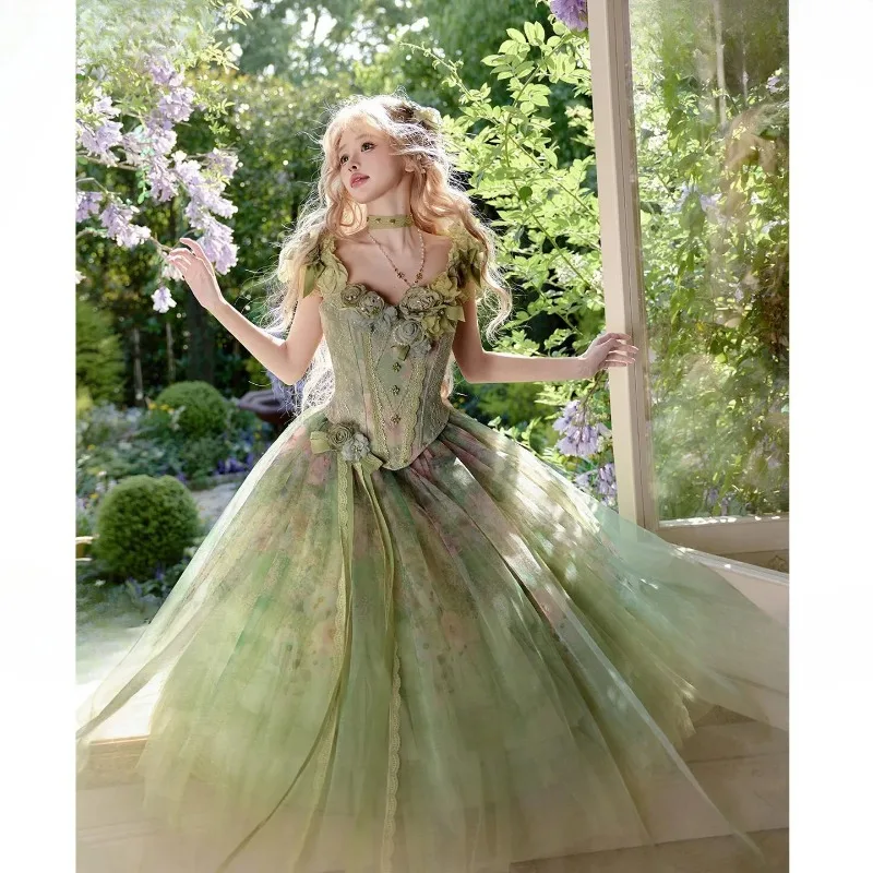 Japanese Vintage Lolita Evening Dress Bar Mitzvah Graduation Oil Painting Elegant Gorgeous New Lace Bow Slim V Neck Dress Women
Japanese Vintage Lolita Evening Dress Bar Mitzvah Graduation Oil Painting Elegant Gorgeous New Lace Bow Slim V Neck Dress Women