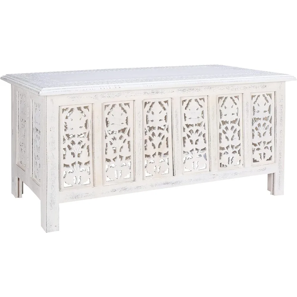 Antique White Mango Wood Coffee Table – 36"x18" Rectangular Living Room Center Table,
Antique White Mango Wood Coffee Table – 36"x18" Rectangular Living Room Center Table,
