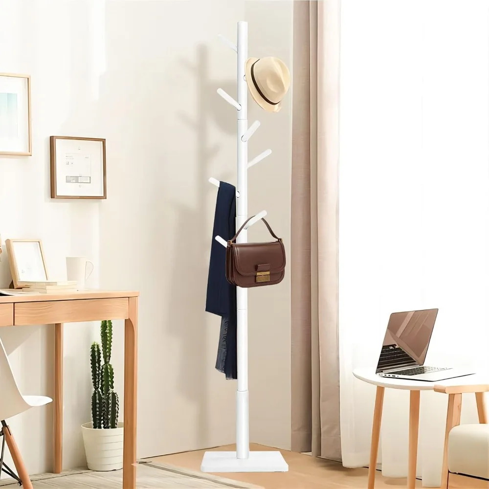 Coat Rack Freestanding, Hat, Sturdy and Easy Assembly Coat Tree with 3 Adjustable Sizes and 8 Hooks
Coat Rack Freestanding, Hat, Sturdy and Easy Assembly Coat Tree with 3 Adjustable Sizes and 8 Hooks