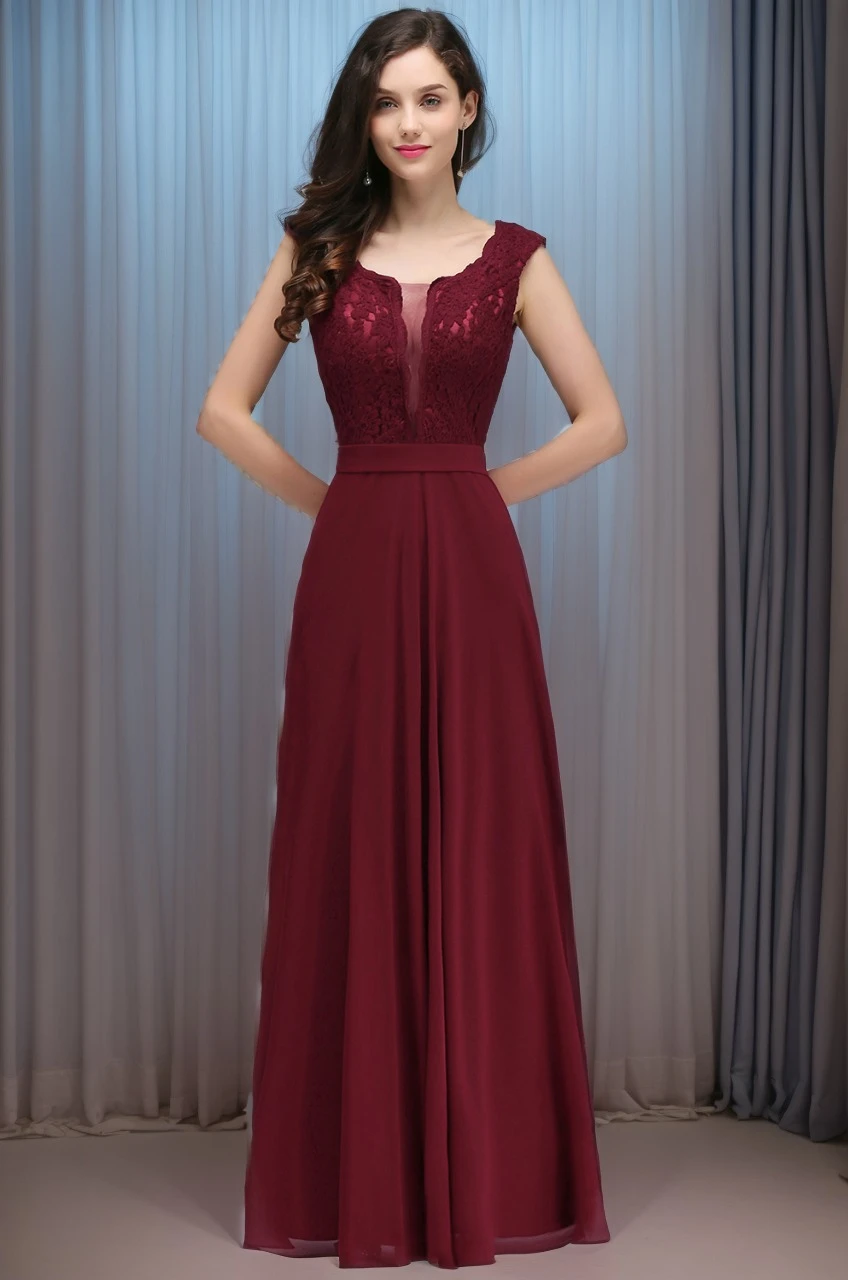 Sexy Chest Sheer Evening Dresses Floral Lace Appliques Scoop Collar Sleeveless Empire Prom Dress Chiffon A-Line Women Long Gowns
Sexy Chest Sheer Evening Dresses Floral Lace Appliques Scoop Collar Sleeveless Empire Prom Dress Chiffon A-Line Women Long Gowns